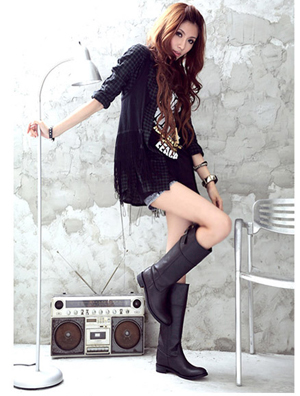 气质皮草靴 冬日超美丽