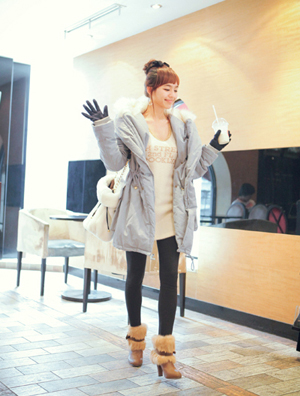 毛绒绒靴子 冬日红透半边天