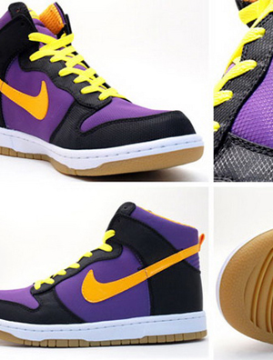 Nike Sportswear释出Dunk Hi Supreme湖人队色鞋款