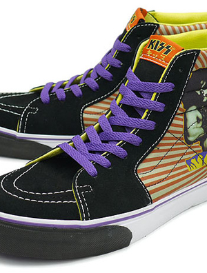 Vans推出KISS乐队Hotter Than Hell专辑系列经典滑板鞋套装