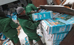 切尔基佐沃市场假冒鞋给合法商造成损失