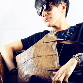 LEVEL CROCODILE SKIN ƳTOTE BAG 