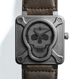 Bell & Ross推出暗黑骷髅手表'BR01 Airborne II'