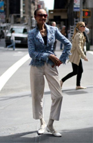 欧美街头另一道美景 老人演绎时尚搭配