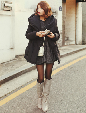 时尚羽绒服搭配妙招 显瘦又显高