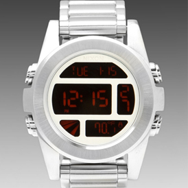 NIXON �Ƴ��¿�The Unit SS in Silver/Red